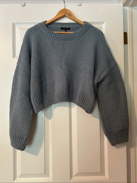 Love Tree Sweaters - Cropped green/grey sweater